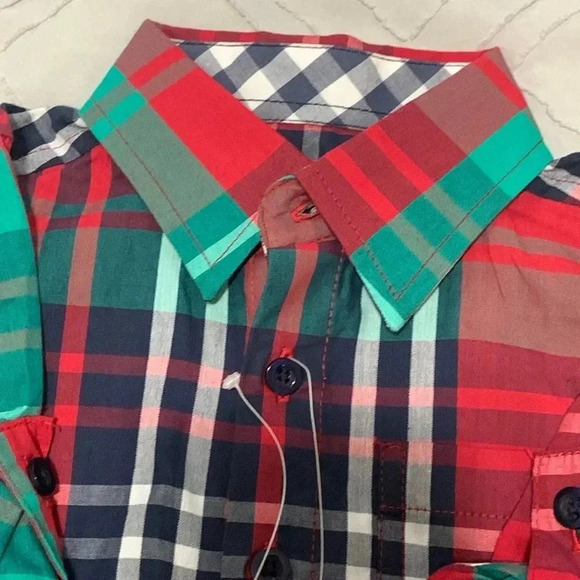 Baby Boys Rugged Butts Long Sleeve Plaid Button Down Shirt Size 18-24 MTHS NWT - Picture 3 of 6